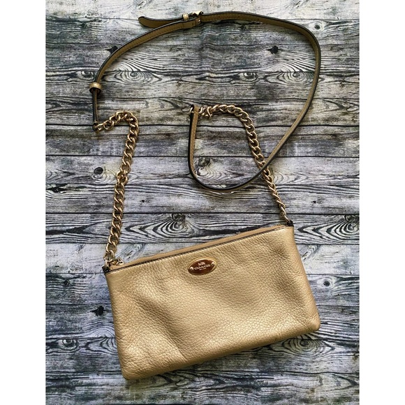 Coach Handbags - Coach - Authentic Gold Crossbody Bag